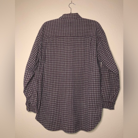 Plaid Long Sleeve Flannel Style Men’s Shirt - Picture 4 of 5